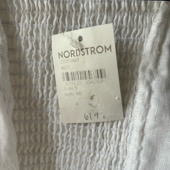 Reformation Micah Balloon Sleeve Square neck linen top Sz 4/S - Picture 9 of 9